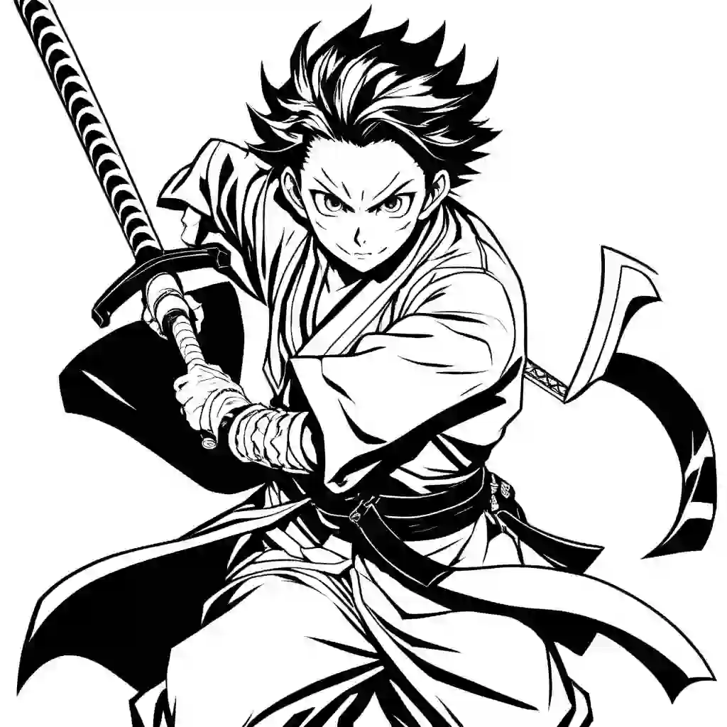Tanjiro (Demon Slayer) coloring pages